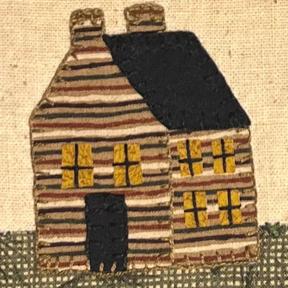 Hand Stitched Antique Needlework Sampler Reproduction Appliqué & Embroidery - Picture 10 of 16